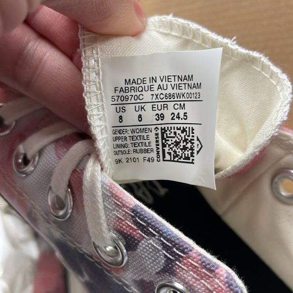 NEW Converse Chuck Taylor All Star Platform Low "Washed Florals" Sneakers Size 8 - Picture 8 of 8